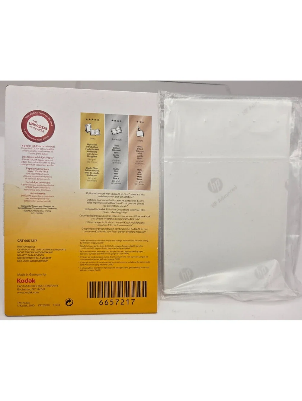 HP Kodak Photo Paper Lot 4x6 4x5 Glossy Inkjet Printer Paper Sample Packs